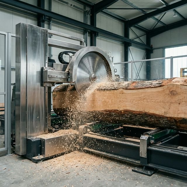 Automated log sawing machinery